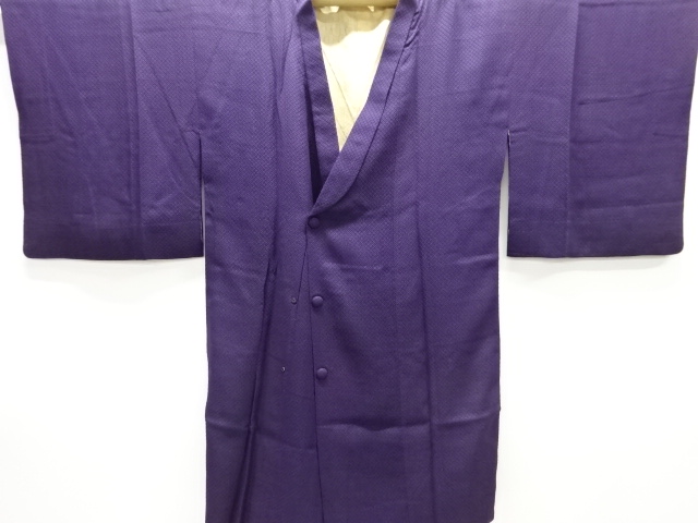 JAPANESE ANTIQUE MICHIYUKI COAT / TAISHO ROMAN STYLE / SILK / WOVEN HITTA
